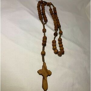 Natural Olive Wood Catholic Rosary